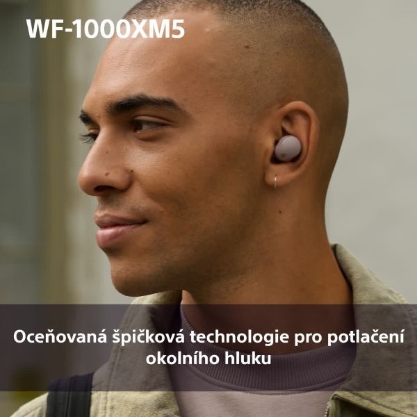 Sluchátka Sony WF-1000XM5 - fialovorůžová Sluchátka Sony WF-1000XM5 - růžová/fialová