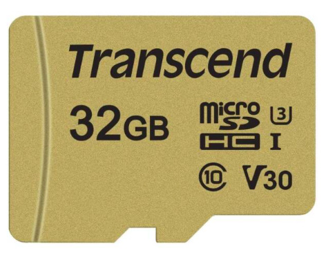 Paměťová karta Transcend 500S microSDHC 32GB UHS-I U3 (Class 10) (95R/60W) + adapter Paměťová karta Transcend 500S microSDHC 32GB UHS-I U3 (Class 10) (95R/60W) + adapter
