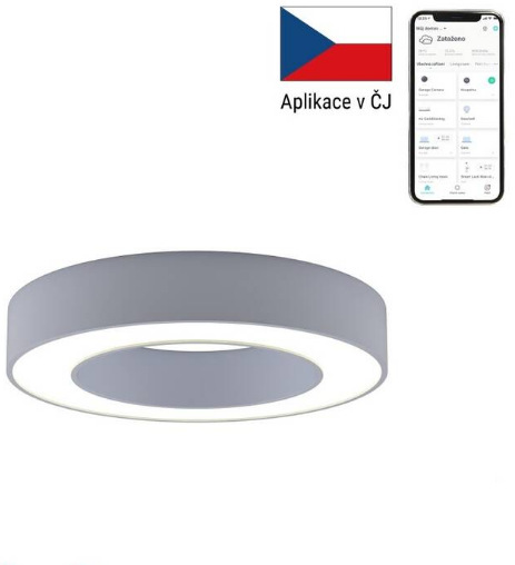 Stropní svítidlo IMMAX NEO PASTEL SMART 60cm 52W Zigbee 3.0 šedé Immax Neo Pastel