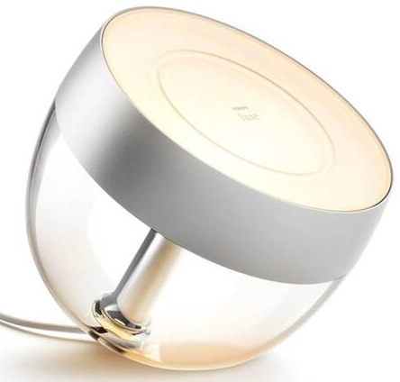 Stolní LED lampička Philips Hue Iris Silver Special Edition stříbrná