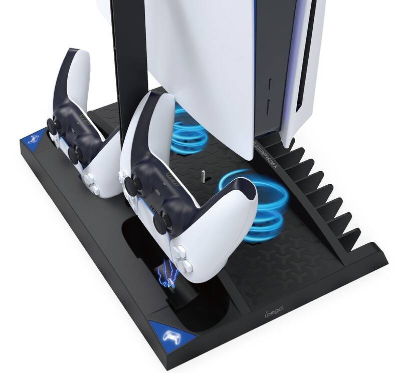 Dokovací stanice iPega P5013 s chlazením pro PS5 a PS5/PSMove Controller černá Dokovací stanice iPega P5013 pro PlayStation 5