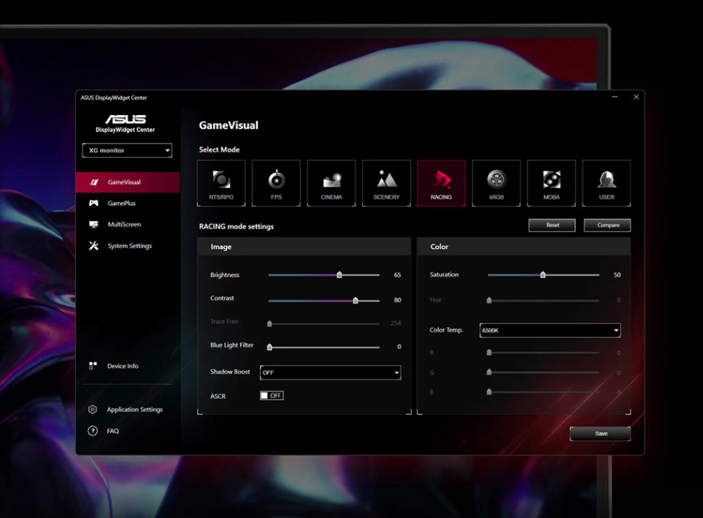 Herní monitor Asus ROG Strix XG27WCS černý