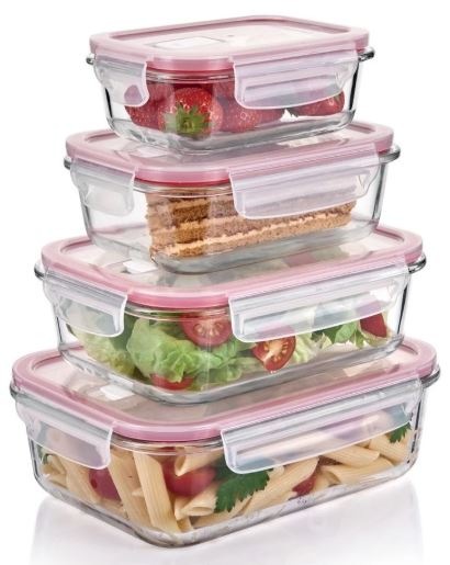 Dóza na potraviny Tescoma FRESHBOX GLASS 0,6 l sklo/plast