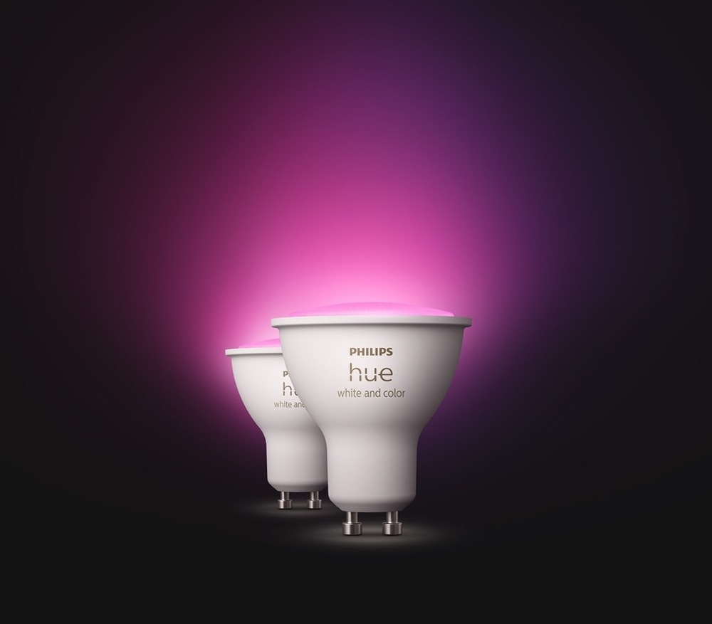 Startovací sada Philips Hue Bluetooth, GU10, 400 lm, White and Color Ambiance (3 ks) + Bridge + Switch Startovací sada Philips Hue Bluetooth, GU10, 400 lm, White and Color Ambiance (3 ks) + Bridge + Switch