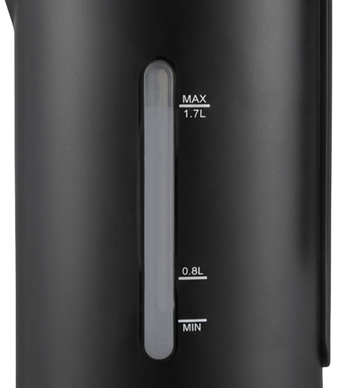 Ukazatel hladiny vody se značkami MIN, 0,8 l a MAX 1,7 l