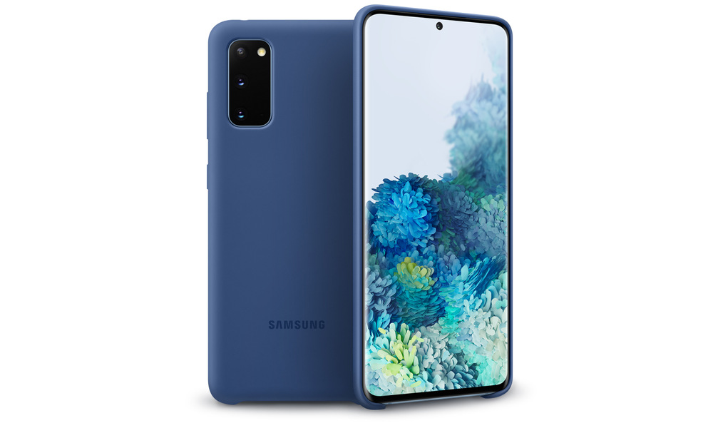 Kryt na mobil Samsung Silicon Cover na Galaxy S20 šedý