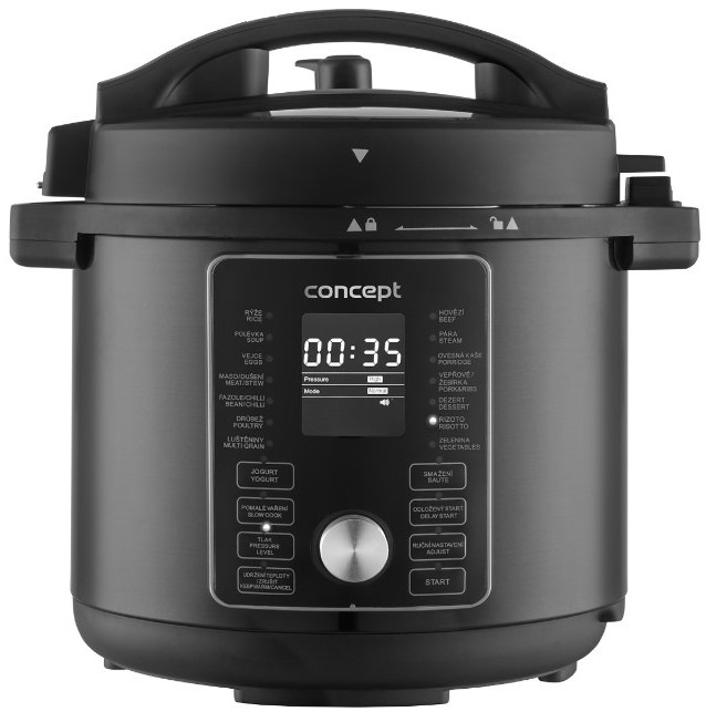 Multifunkční tlakový hrnec Concept CK8000 COOKERY 11 v 1 černý