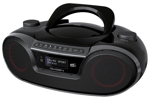 Černý radiopřijímač GoGEN CDM 490 BTDABS