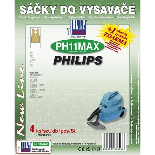 Sáčky Jolly do vysavače Philips, snadná instalace