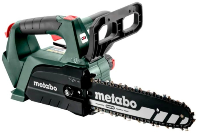 Akumulátorová řetězová pila Metabo MS 18 LTX BL 25 v zeleném provedení s 25cm lištou