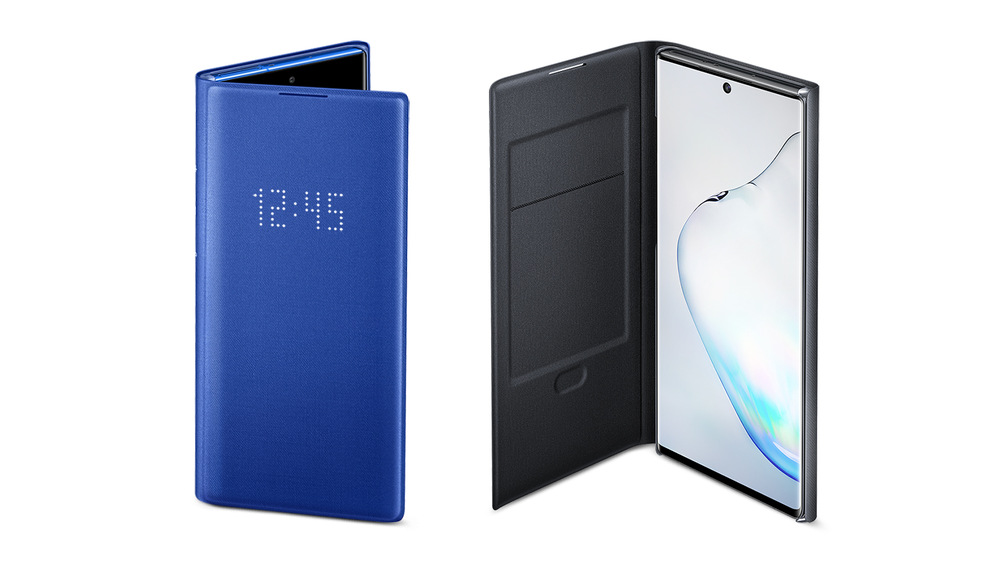Pouzdro na mobil flipové Samsung LED View na Galaxy Note10+ černé