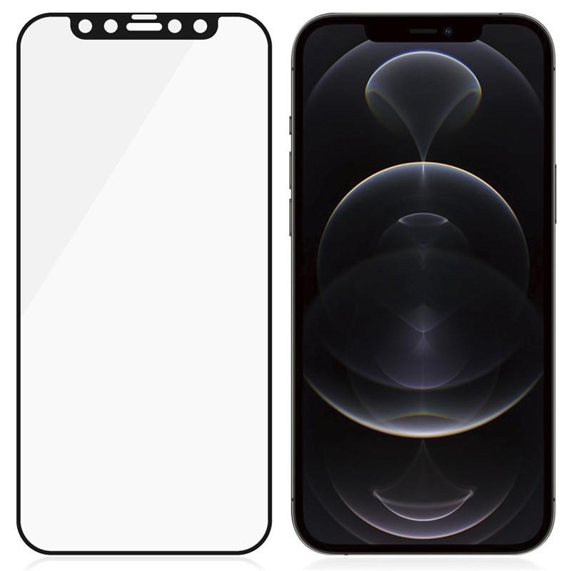 Tvrzené sklo PanzerGlass Edge-to-Edge Antibacterial s Anti-BlueLight vrstvou na Apple iPhone 12/12 Pro černé
