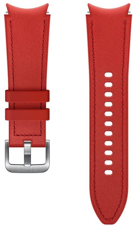 Řemínek Samsung Hybridní kožený 20mm (velikost M/L) červený