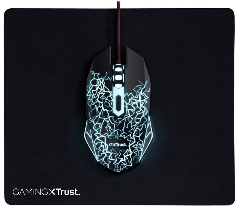 Herní set Trust Basics Gaming Wired myš + podložka pod myš černý