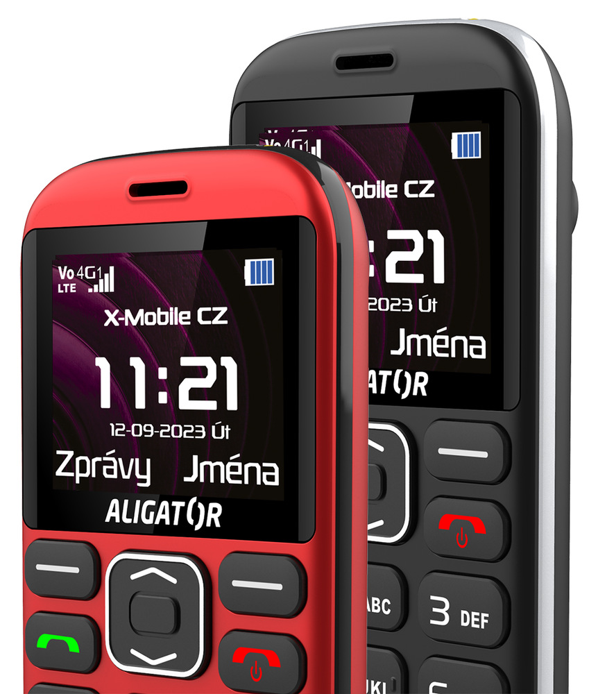 Mobilní telefon Aligator A720 4G Senior černý/červený Mobilní telefon Aligator A720 4G Senior černý/červený