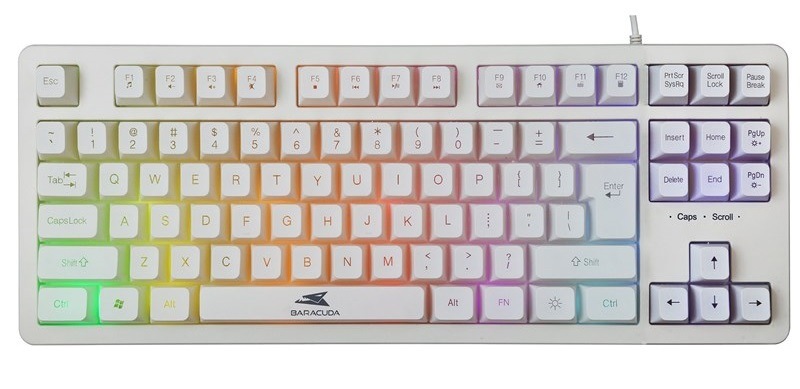 Klávesnice Baracuda KRILL, US layout bílá
