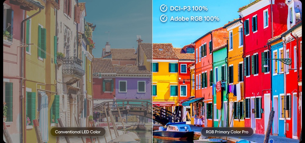 RGB Primary Color Pro přesně řídí RGB složky pro dokonale vyvážený a realistický obraz.