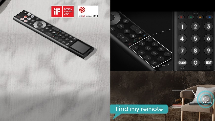 Hisense TV 65U7QPRO, solární dálkový ovladač