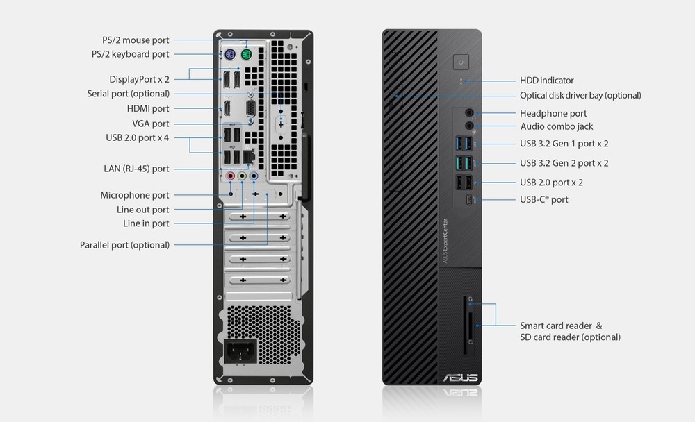 Stolní počítač Asus ExpertCenter D7 SFF černý Stolní počítač Asus ExpertCenter D7 SFF černý