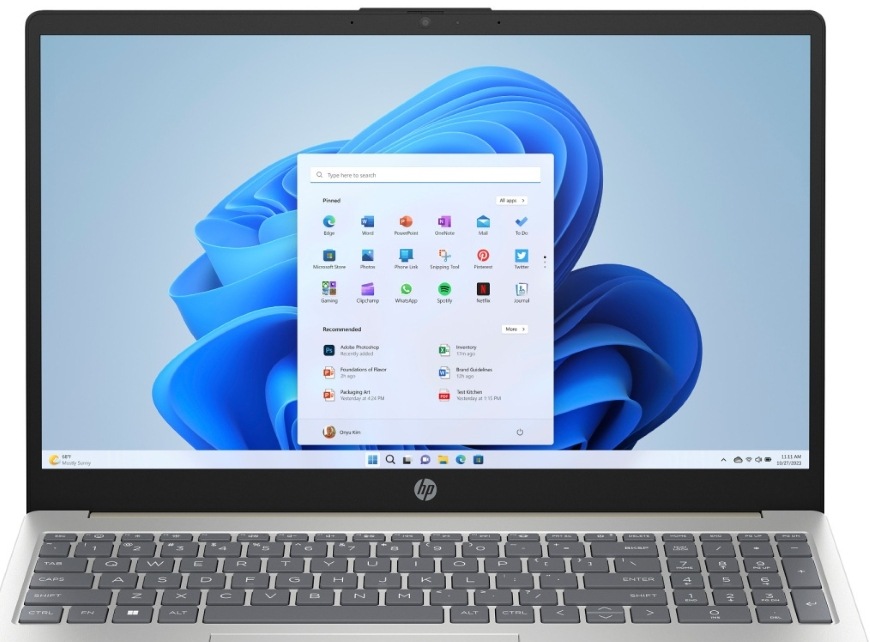 Notebook HP 15-fc0023nc + Game Pass předplatné na 3 měsíce stříbrný/bílý HP 15-fc0023nc, bílá/stříbrná