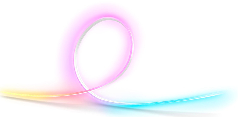 LED pásek osvětlující interiér podél stěny vlnitým světelným efektem
