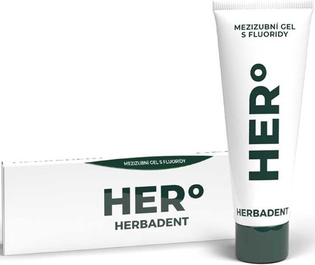 Bylinný mezizubní gel HERBADENT HERo s fluoridy 