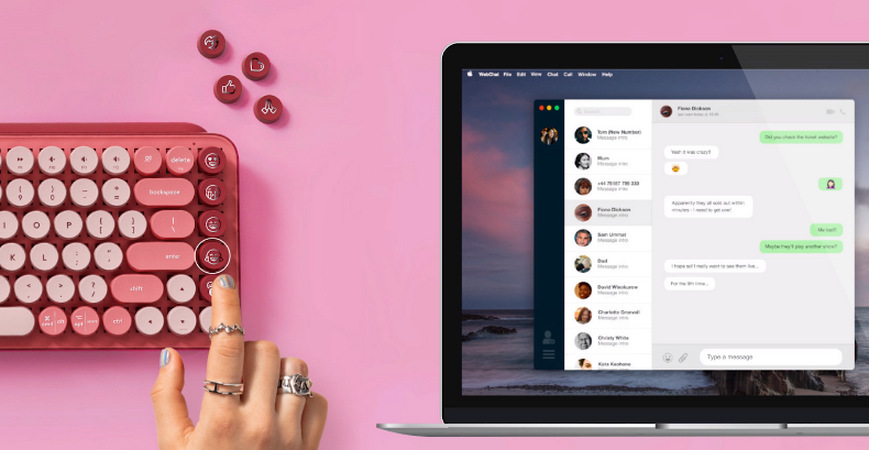 Klávesnice Logitech POP Keys US - heartbreaker