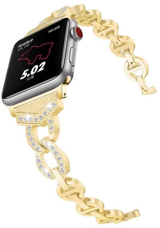 Řemínek WG crystal, kovový, na Apple Watch 38/40/41 mm zlatý