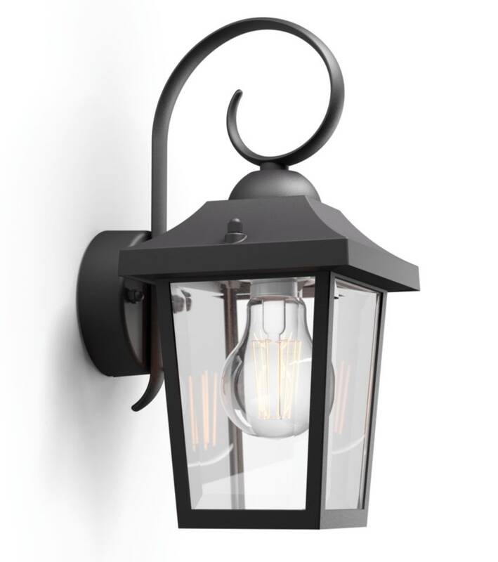 Nástěnné svítidlo Philips Buzzard, 1xE27 černé