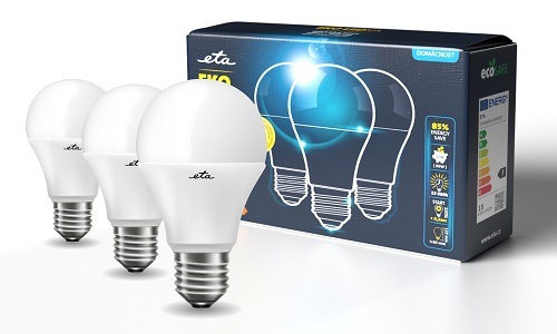 Žárovka LED ETA EKO LEDka klasik 15W, E27, teplá bílá, 3ks žárovka ETAA60W15WW3P teplé světlo