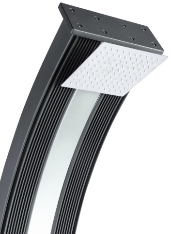 Sprcha solární Poolstar ruční sprchou Solární sprcha Poolstar DADA CURVE antracit/inox