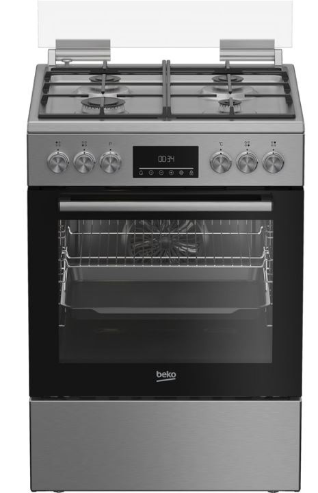 kombinovaný sporák Beko FBM6230TXDSN v nerezovém provedení