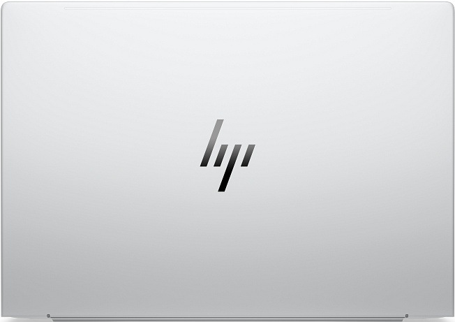 Notebook HP EliteBook 8 G2i 16" stříbrný Pohled na zavřené víko laptopu HP EliteBook 8 G2i s elegantním logem HP a robustním zabezpečením