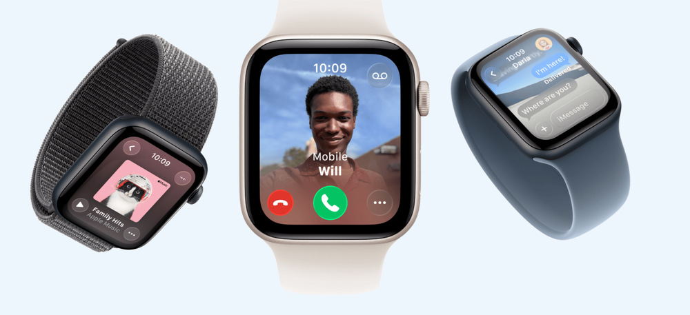 Chytré hodinky Apple Watch SE 3 GPS + Cellular 40mm hvezdně bílý hliník - hvezdně bílý sportovní řemínek -  M/L