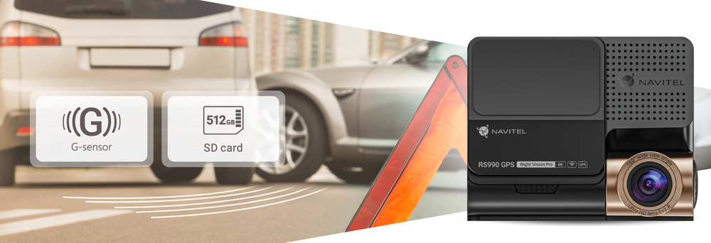 Autokamera NAVITEL RS990 GPS černá