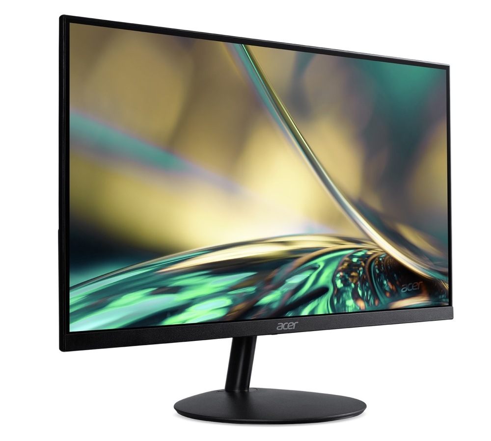 Zapnutý monitor Acer SA322QUEbmipx otočený doprava