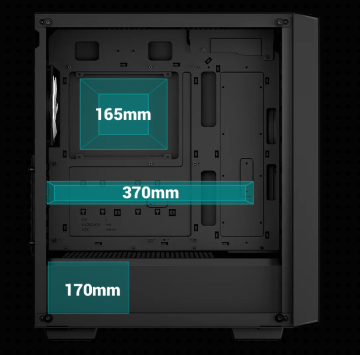 DeepCool CC560 MESH V2 je kompatibilní se základními deskami ATX