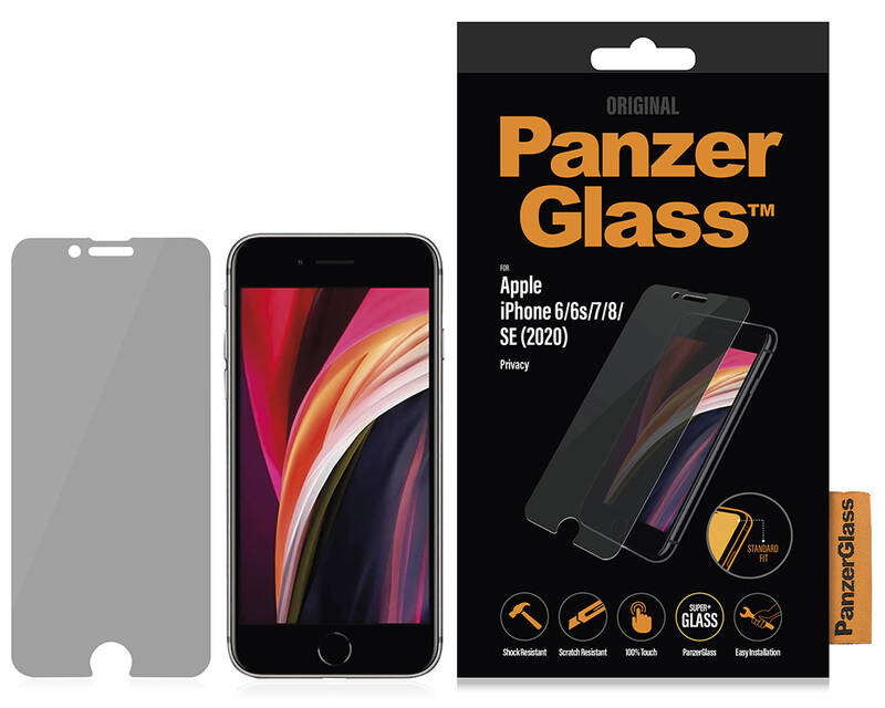 Tvrzené sklo PanzerGlass Privacy na Apple iPhone 6/6s/7/8/SE (2020/22) průhledné