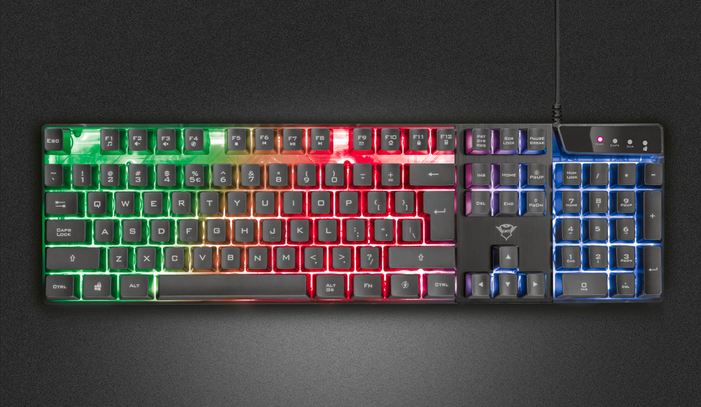 Klávesnice Trust GXT 835 Azor Illuminated CZ/SK černá Klávesnice Trust GXT 835 Azor Illuminated CZ/SK černá