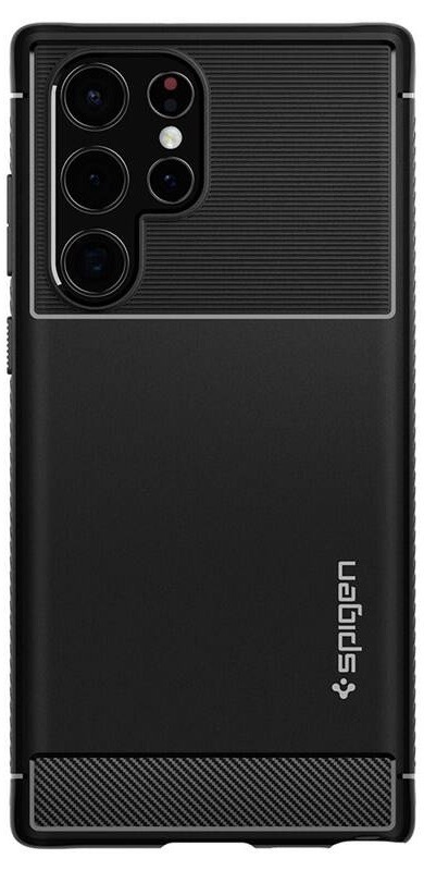 Kryt na mobil Spigen Rugged Armor na Samsung Galaxy S22 Ultra černý