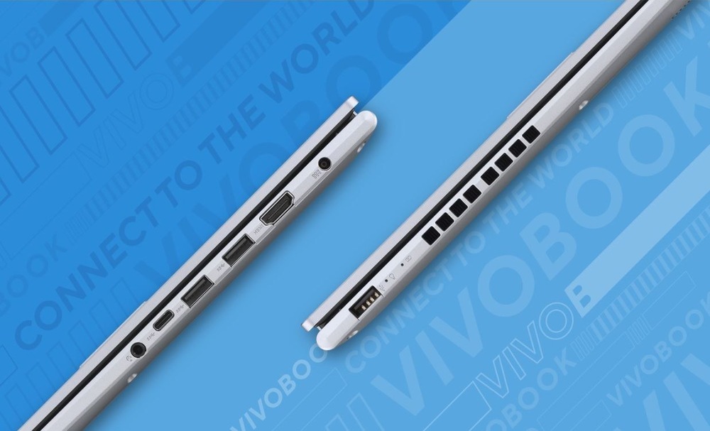 Detailní konektory notebooku ASUS Vivobook 16