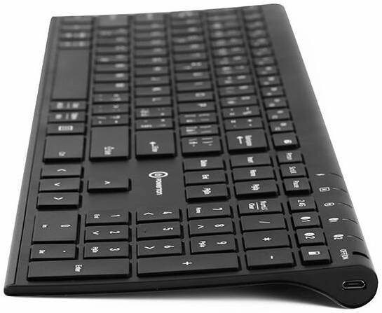 Klávesnice Powerton UltraSlim, US černá