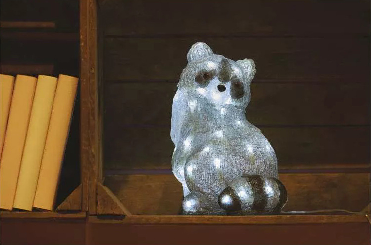 LED dekorace EMOS 40 LED svítící mýval, 28 cm, venkovní i vnitřní, studená bílá, časovač LED dekorace EMOS 40 LED svítící mýval, 28 cm, venkovní i vnitřní, studená bílá, časovač
