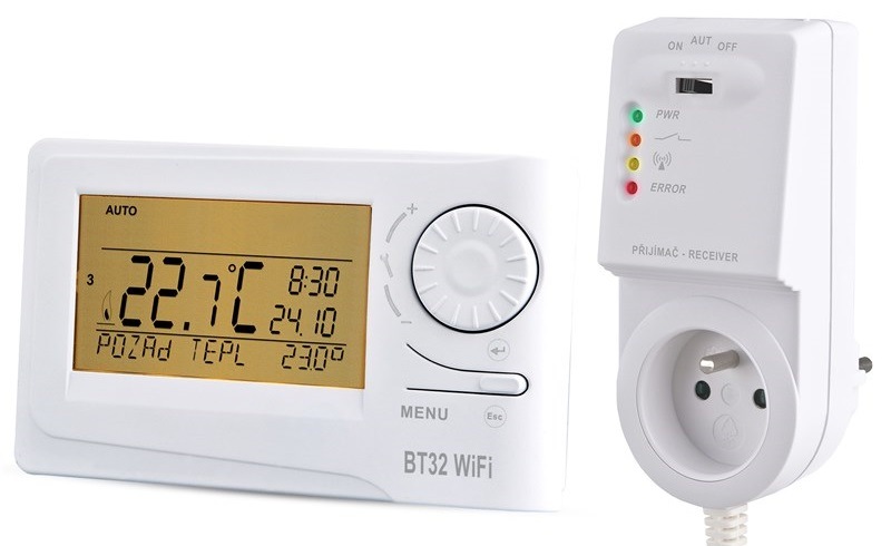 Termostat Elektrobock bezdrátový s Wi-Fi modulem bílé
