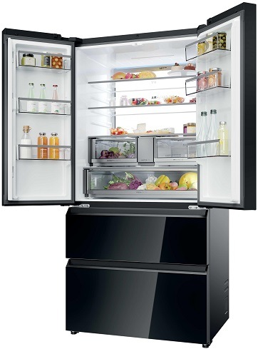 Americká lednice Haier HFR79F19DFGB černá