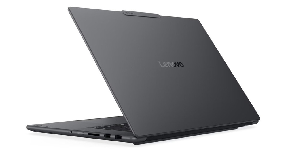 Notebook Lenovo Yoga Pro 9 16IPH11 šedý Pootevřený notebook Lenovo Yoga Pro 9 16IPH11 zezadu