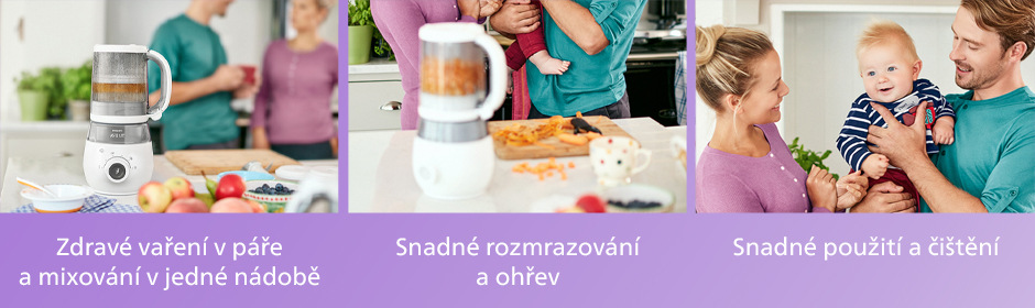 Parní vařič + mixér Philips Avent SCF885/01 bílý Parní vařič + mixér Philips Avent SCF885/01 bílý