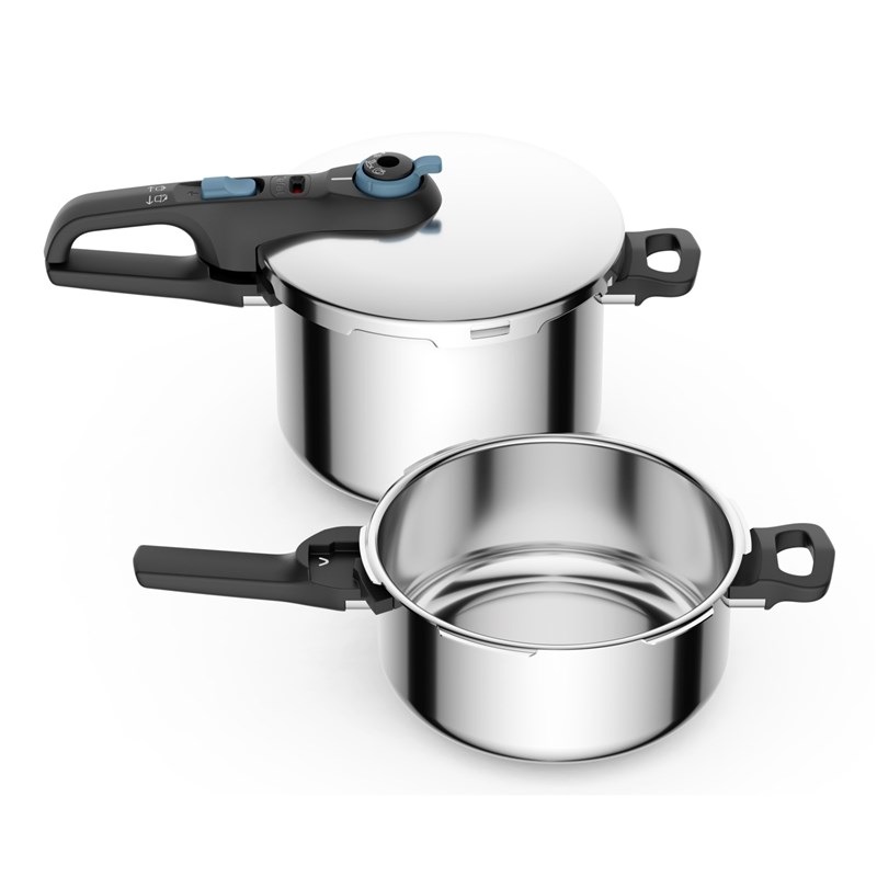 Tlakový hrnec Tefal Secure Trendy P2584301, 4 l + 6 l nerez