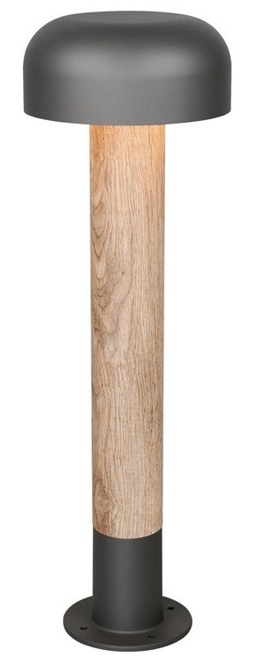 Venkovní svítidlo TRIO FRASER, E27, 10W, 54cm dřevo/antracitové