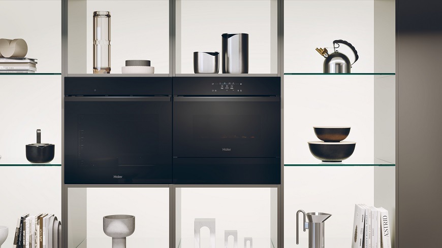 Trouba Haier H4MWID69C6NQB černá/sklo